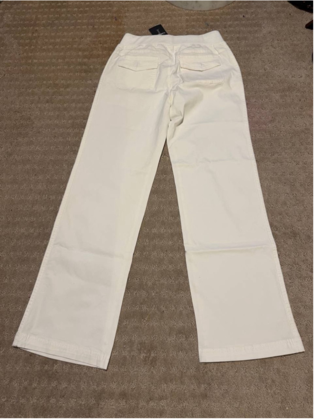 Flamingals Straight Leg Pants Drawstring Waist Mid Rise Casual Solid Seam S - Picture 6 of 6